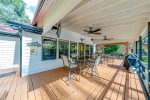 Outside dining area & grill